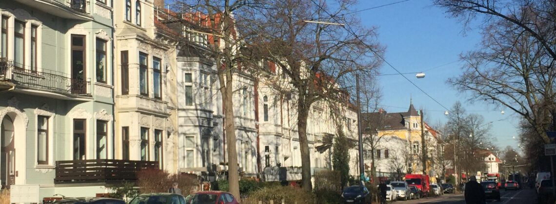 Ein Blick in die Wachmannstraße in Bremen-Schwachhausen.