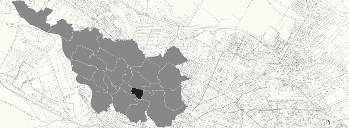 Karte von Bremen mit dem Stadtteil Östliche Vorstadt hervorgehoben